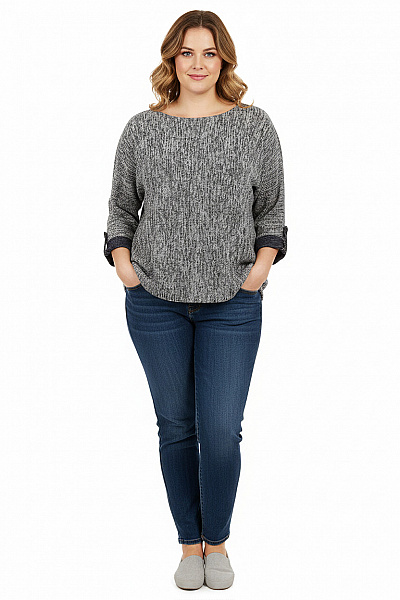 Dámský Svetr Modrý Cartoon Vel. 42