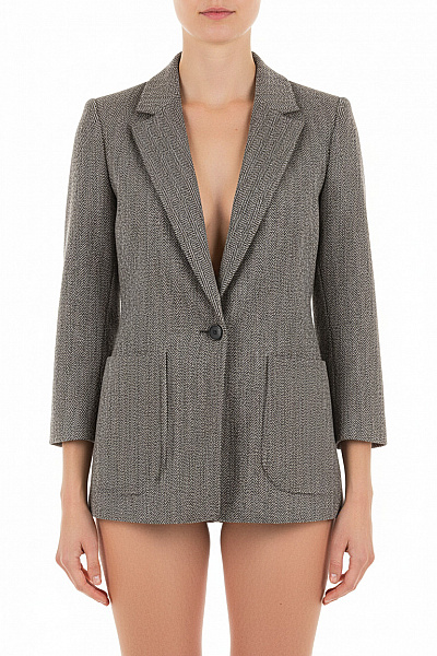 Společenské Dámské Sako Šedé Vel. 38