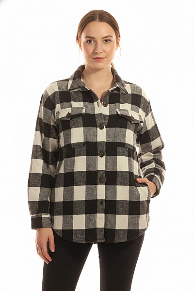 Dámský Kabát Černobílý Shein Vel. L