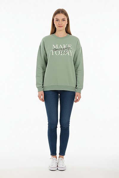 Dámská Mikina Zelená Vel. 38