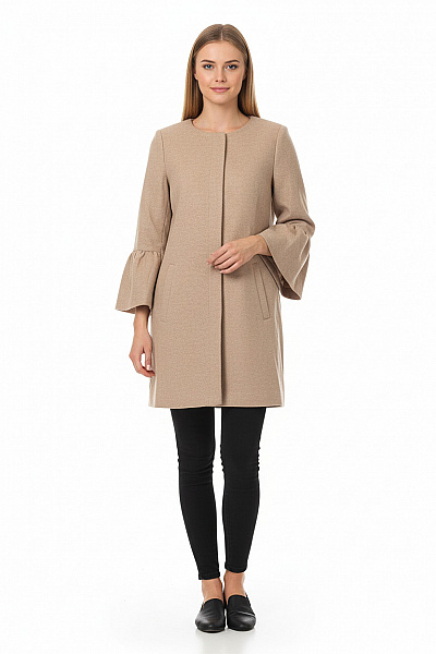 Krátký Dámský Kabát Béžový ONLY Second Hand Vel. S