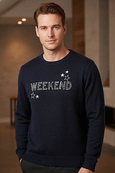 Pánský Pulovr Modrý Gina Vel. 42