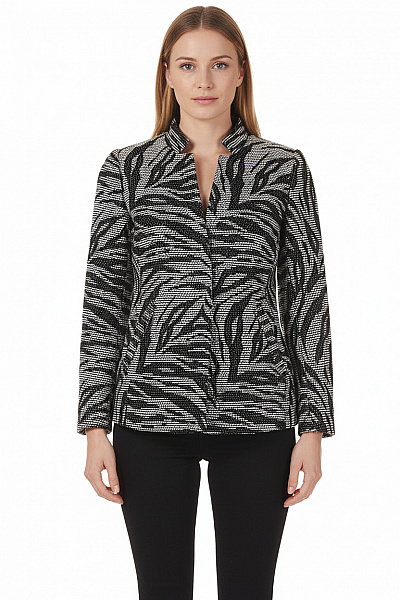 Dámský Kabát Černobílý Vel. 34