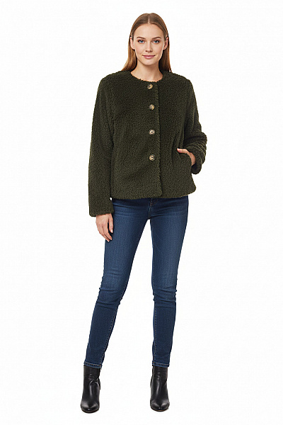 VERO MODA Dámský Kožich Zelený Second Hand Vel.  S