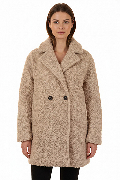 Bershka Dámský Kožich Béžový Vel.  S