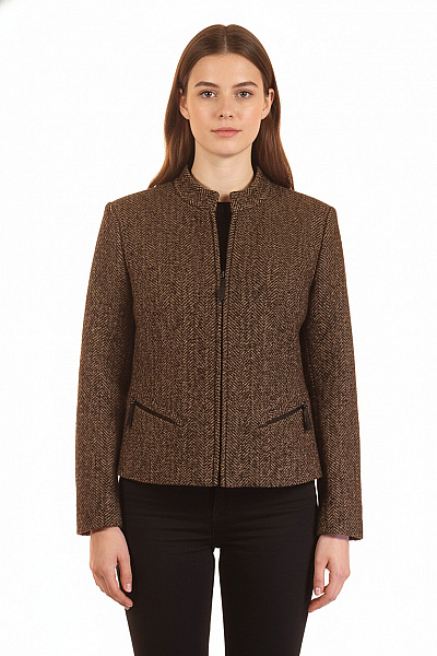 Dámské Sako Hnědé Oui Vel. 40