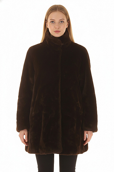 Dámský Kožich Hnědý Vel. 42