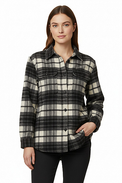 Kostkovaná Dámská Košile Černobílá Vel.  M