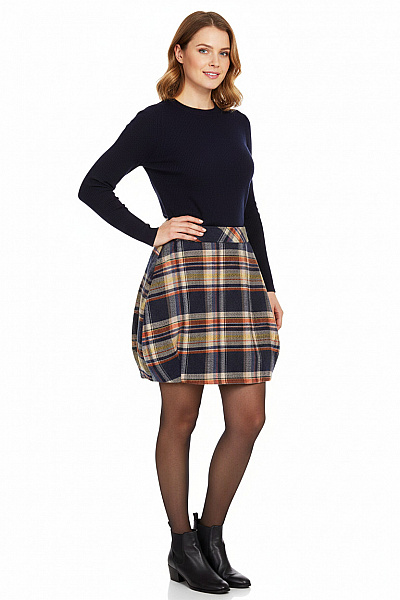 Balonová  Sukně Vlněná Barevná Second Hand Vel. 40