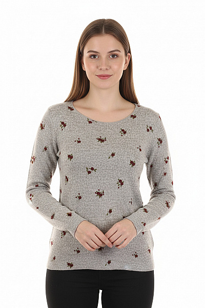 Dámský Svetr Šedý Second Hand Vel.  40