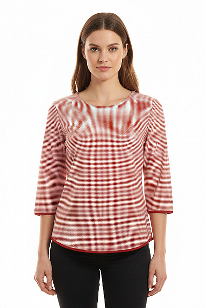 Vzorovaná  Halenka Červená Vel. 38