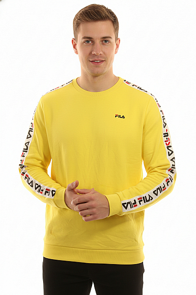 FILA Pánská Mikina Žlutá Second Hand Vel. L