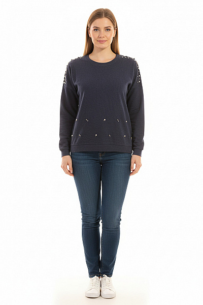 Dámská Mikina Bez Zapínání Modrá Basefield Second Hand Vel. M