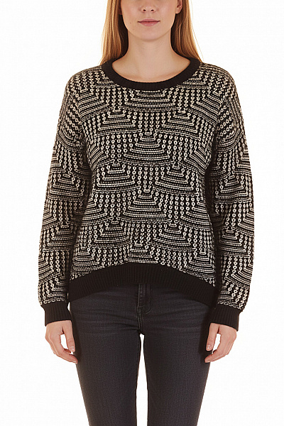 Dámský Svetr Černobílý Gina Second Hand Vel. 40