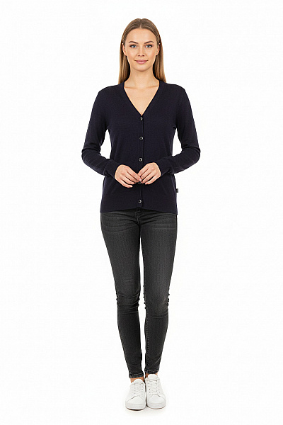 Dámský Cardigan Chybí štíteý Modrý HAKRO Second Hand