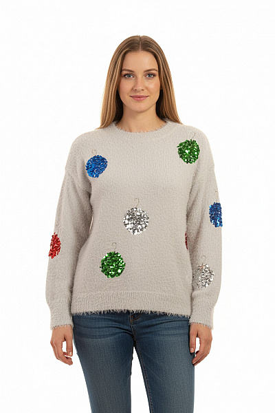 Dámský Svetr Šedý Vel. L