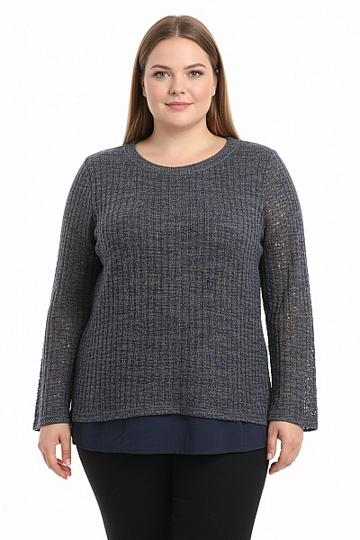 Dámský Svetr Modrý Second Hand Vel. XL