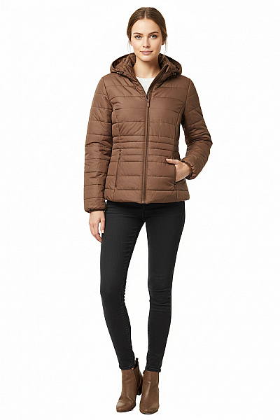 Prošívaná Dámská Bunda Hnědá Takko Vel. 38