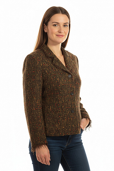 Dámské Sako Vlněné Barevné Ara Vel. 46