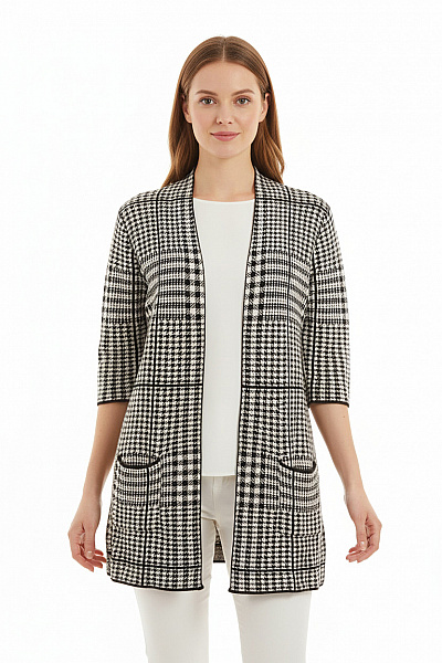 Dámský Cardigan Černobílý Vel. M