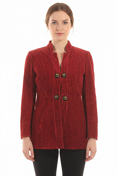 Teplé Dámské Sako Červené