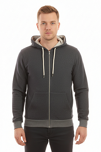 Pánská Mikina Na Zip Modrá Livergy Vel. M