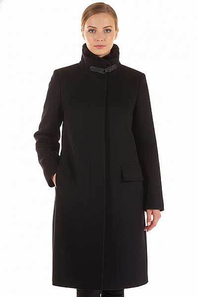 Schneiders Dámský Kabát Vlněný Černý