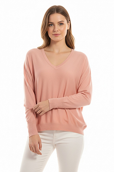 Dámský Svetr Vlněný Růžový LUISA CERANO Vel. 40