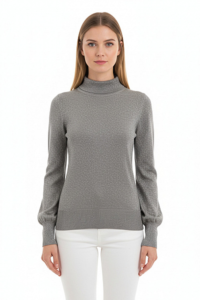 Dámský Svetr Stříbrný Marie Lund Second Hand Vel. XS