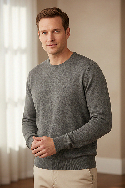 Pánský Svetr Šedý Canda Vel. M