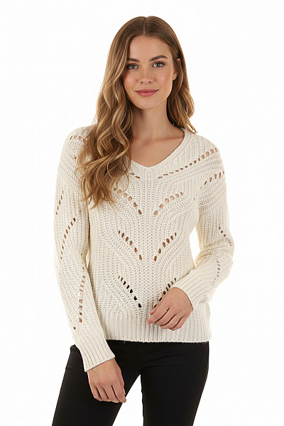 Dámský Pulovr Bílý Second Hand Vel. S