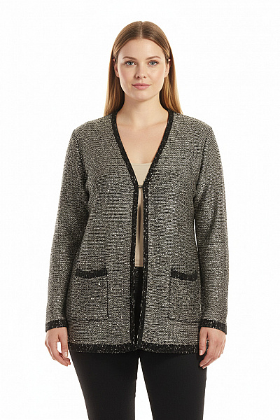 ADAGIO Dámský Cardigan Šedý Vel. 44