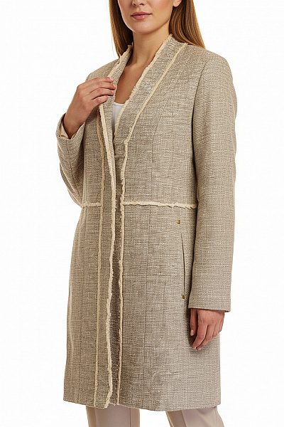 Dámský Kabát Béžový Second Hand Vel. 36