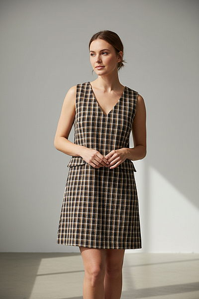  Šaty Pletené Hnědé Shein