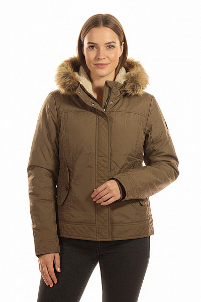 Zimní Dámská Bunda Hnědá Vel. XL