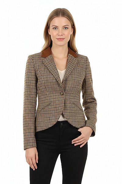 Teplé Dámské Sako Hnědé Vel. 34