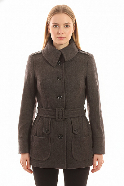 Esprit Krátký Dámský Kabát Vlněný Šedý Vel. 40