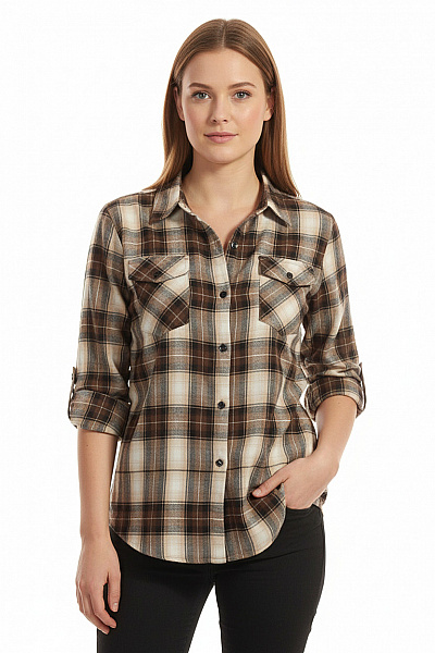 Dámská Košile Hnědá Second Hand Vel. L