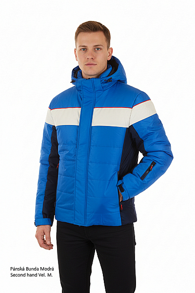 Pánská Bunda Modrá Second Hand Vel. M