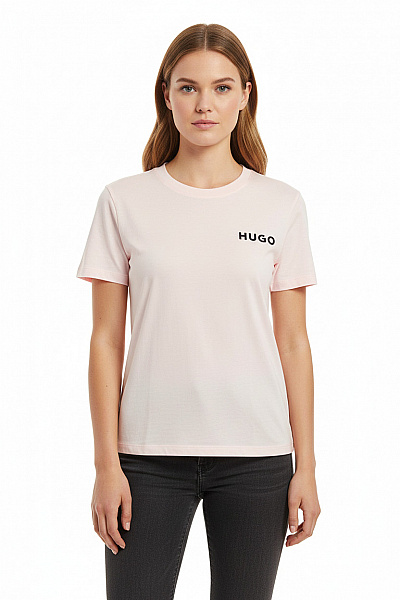 Jednoduché Dámské Tričko Růžové Hugo Boss Second Hand Vel. S