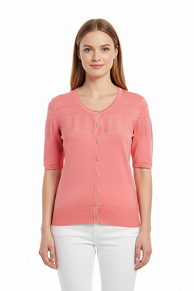  Halenka Pletená Růžová BON´A PARTE Vel. L