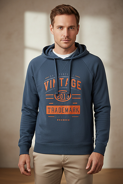 Pánská Mikina Modrá Vel. L