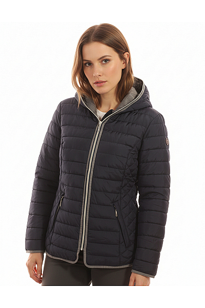 Prošívaná Dámská Bunda Modrá Canda Vel. 42