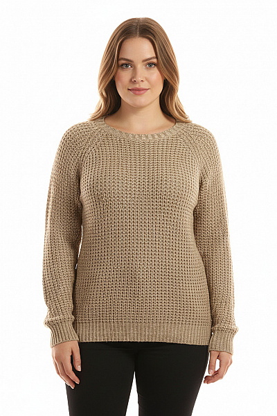 Dámský Pulovr Hnědý CLOCKHOUSE Second Hand Vel. XL