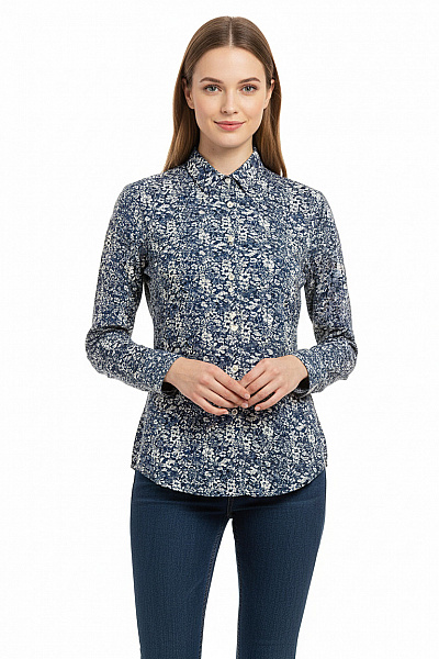 Dámská Košile Modrá Wolczanka Vel. 38