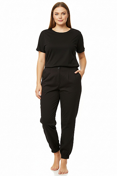 Dámské Kalhoty Letní Černé TOM TAILOR Outlet Vel. M