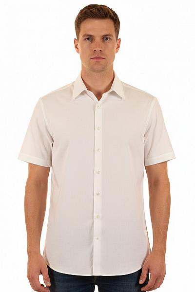 Pánská Košile Jednobarevná Bílá Tchibo Vel. 41/42