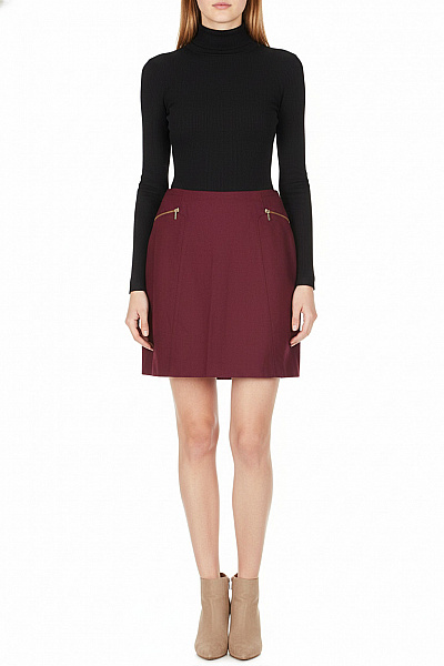 Balonová  Sukně Vlněná Vínová Esprit