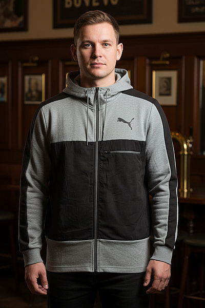 Pánská Mikina Šedá Puma Vel. L