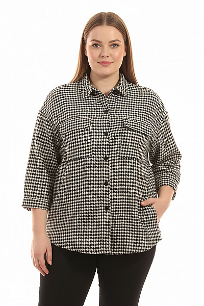 Dámský Kabát Černobílý LORENZO 